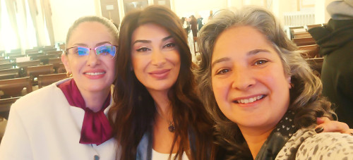 الدكتورة رشا حمرا والسيدة باميلا زغيب والأستاذة سمر صهيون